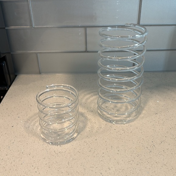 Clear Spiral Glass Vase Set - Picture 5 of 5